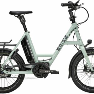 i:SY E5 ZR RT Comfort (545 Wh), 5 Gang Nabenschaltung, Unisexfahrrad, Kompakt, Modell 2023, 20 Zoll 47 cm mint green