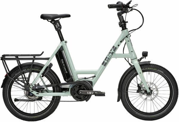 i:SY E5 ZR RT Comfort (545 Wh), 5 Gang Nabenschaltung, Unisexfahrrad, Kompakt, Modell 2023, 20 Zoll 47 cm mint green