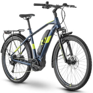 Raymon CrossRay E 3.0 T350 dark blue/limegreen gloss 27,5" 500 Wh Diamant