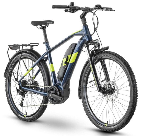 Raymon CrossRay E 3.0 T350 dark blue/limegreen gloss 27,5" 500 Wh Diamant