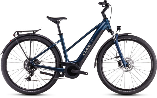 Cube Touring Hybrid ONE 625 deepsea and chrome 2025 28" 625 Wh Trapez