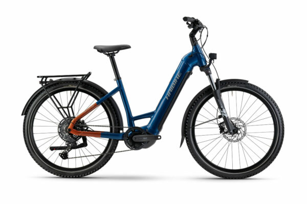 Haibike TREKKING 4 blue/orange/silver glänzend 2025 27,5" 720 Wh Wave
