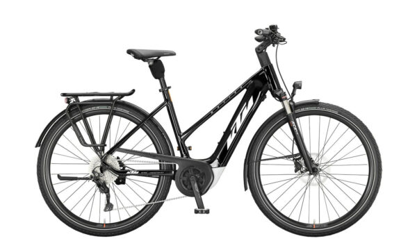 KTM MACINA TOUR P510 Metallic Black ( White Orange ) 29" 500 Wh Trapez