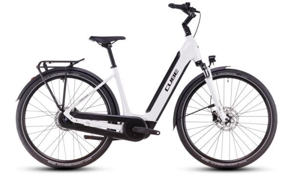 Cube Supreme Hybrid Comfort ONE 500 - 28 Zoll 500Wh 8N Wave - metallicwhite´n´black