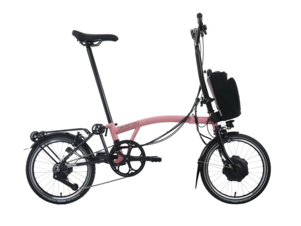 Brompton C-Line Electric - 12 Speed - Typ H - 16 Zoll 300Wh 12K Faltrad - Flamingo Pink