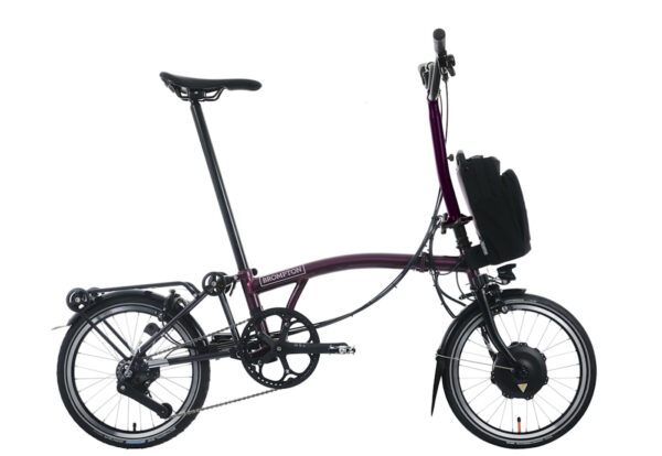 Brompton P-Line Electric Explore 12-speed - Typ H - 16 Zoll 300Wh 12K Faltrad - Amethyst Lacquer