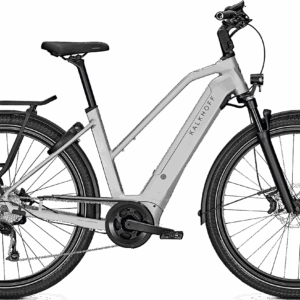 Kalkhoff ENDEAVOUR 5.B MOVE+ (625 Wh), 9 Gang Kettenschaltung, Damenfahrrad, Trapez, Modell 2023, 29 Zoll 43 cm lightgrey matt