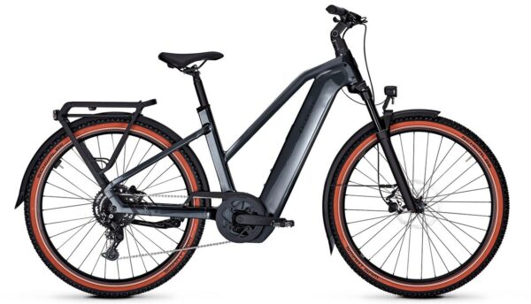 KALKHOFF ENTICE 5 SEASON|2 (600 Wh), 9 Gang Kettenschaltung, Damenfahrrad, Trapez, Modell 2025, 29 Zoll 53 cm diamondblack glossy