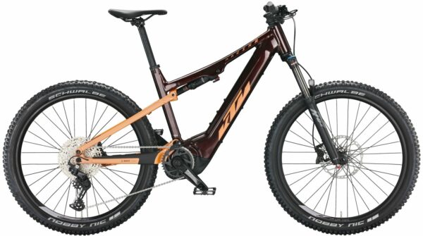 KTM MACINA LYCAN 772 GLORIOUS (750 Wh), 11 Gang Kettenschaltung, Damenfahrrad, Diamant, Modell 2022/2023, 27,5 Zoll 40 cm night red (rose gold)