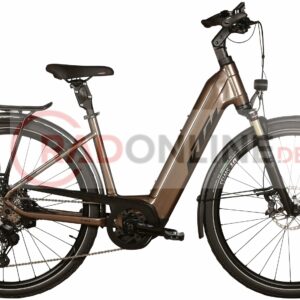 KTM MACINA STYLE 710 (750 Wh), 11 Gang Kette, Damenfahrrad, Deep, Modell 2022/2023, 28 Zoll 56 cm oak (black+orange)