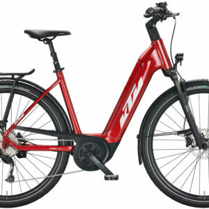 KTM MACINA TOUR P510 (500 Wh), 9 Gang Kette, Damenfahrrad, Deep, Modell 2022/2023, 28 Zoll 56 cm chrome red (silver+black)