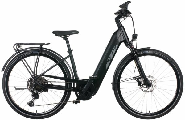 KTM POWER SPORT 11 PLUS (750 Wh), 11 Gang Kette, Damenfahrrad, Deep, Modell 2022/2023, 28 Zoll 56 cm black matt (grey+orange)