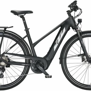 KTM POWER SPORT 10 (625 Wh), 10 Gang Kette, Damenfahrrad, Trapez, Modell 2022/2023, 28 Zoll 56 cm black matt (white+orange)