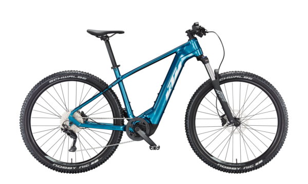 KTM MACINA TEAM 691 (625 Wh), 10 Gang Kettenschaltung, Herrenfahrrad, Diamant, Modell 2023, 29 Zoll 53 cm vital blue (silver+black)