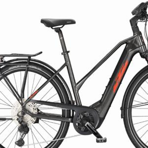 KTM MACINA SPORT 720 (750 Wh), 11 Gang Kettenschaltung, Damenfahrrad, Trapez, Modell 2024, 28 Zoll 51 cm machine grey (orange+black)