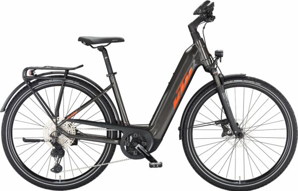 KTM MACINA SPORT 720 (750 Wh), 11 Gang Kettenschaltung, Damenfahrrad, Deep, Modell 2024, 28 Zoll 51 cm machine grey (orange+black)