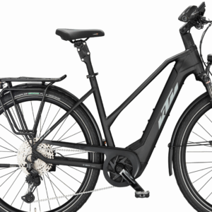 KTM MACINA STYLE 720 (750 Wh), 11 Gang Kettenschaltung, Damenfahrrad, Trapez, Modell 2024, 28 Zoll 51 cm black matt (grey+green)