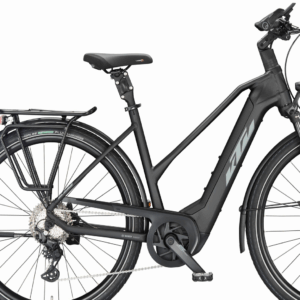 KTM MACINA STYLE 730 (750 Wh), 10 Gang Kettenschaltung, Damenfahrrad, Trapez, Modell 2024, 28 Zoll 51 cm black matt (grey+orange)