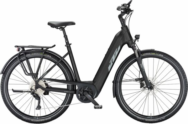 KTM MACINA TOUR CX 610 (625 Wh), 10 Gang Kettenschaltung, Damenfahrrad, Deep, Modell 2024, 28 Zoll 43 cm black matt (grey+yellow)