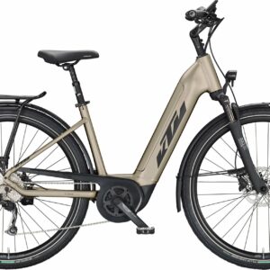 KTM MACINA TOUR P510 (500 Wh), 9 Gang Kettenschaltung, Damenfahrrad, Deep, Modell 2024, 28 Zoll 43 cm oak matt (black+orange)