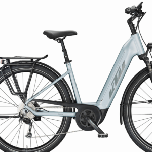 KTM MACINA TOUR P510 (500 Wh), 9 Gang Kettenschaltung, Damenfahrrad, Deep, Modell 2024, 28 Zoll 46 cm azzurro silver matt (grey+blue)