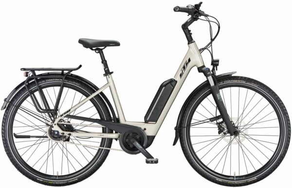 KTM MACINA CENTRAL P510 RT (545 Wh), 5 Gang Nabenschaltung, Damenfahrrad, Deep, Modell 2024, 28 Zoll 56 cm champagne (black+orange)