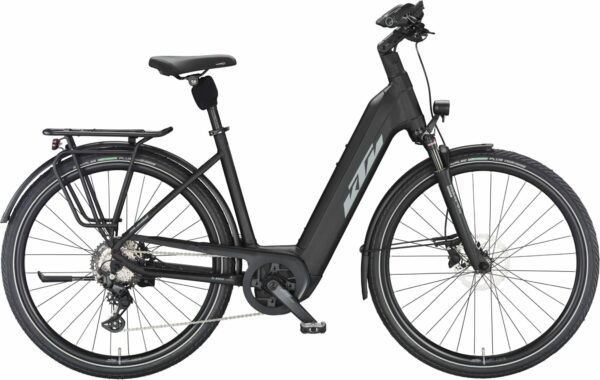 KTM CENTO 10 PLUS (750 Wh), 10 Gang Kettenschaltung, Damenfahrrad, Deep, Modell 2024, 28 Zoll 56 cm black matt (grey+green)