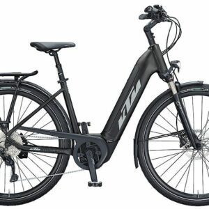 KTM CENTO 10 (625 Wh), 10 Gang Kettenschaltung, Damenfahrrad, Deep, Modell 2024, 28 Zoll 51 cm black matt (grey+green)