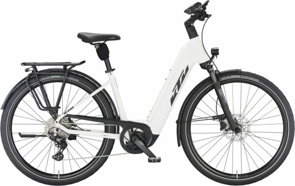 KTM CENTO 10 (625 Wh), 10 Gang Kettenschaltung, Damenfahrrad, Deep, Modell 2024, 28 Zoll 51 cm white matt (black+red)