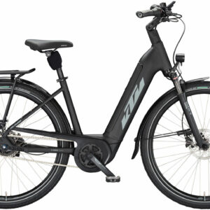 KTM CENTO 5 RT (500 Wh), 5 Gang Kettenschaltung, Damenfahrrad, Deep, Modell 2024, 28 Zoll 43 cm black matt (grey+green)