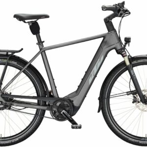 KTM MACINA CITY 710 belt (750 Wh), stufenlose Nabenschaltung, Herrenfahrrad, Diamant, Modell 2024, 28 Zoll 56 cm elderberry matt (grey+orange)