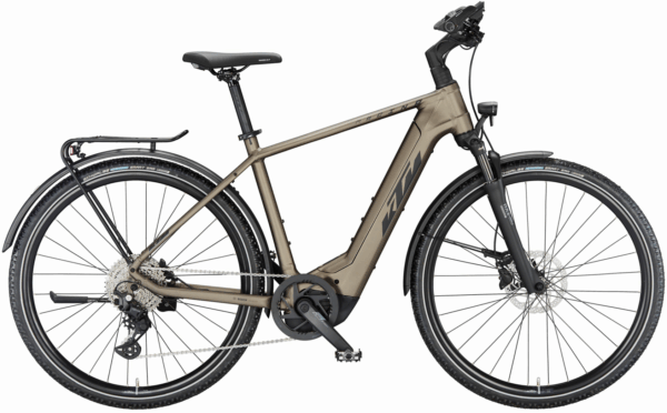 KTM MACINA CROSS LFC (750 Wh), 10 Gang Kettenschaltung, Herrenfahrrad, Diamant, Modell 2024, 28 Zoll 56 cm oak matt (black+grey)