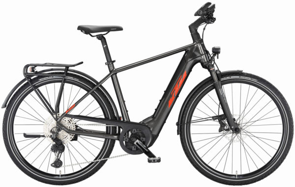 KTM MACINA SPORT 720 (750 Wh), 11 Gang Kettenschaltung, Herrenfahrrad, Diamant, Modell 2024, 28 Zoll 60 cm machine grey (orange+black)