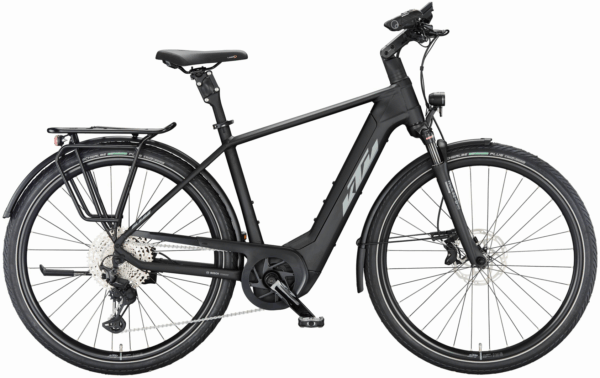 KTM MACINA STYLE 720 (750 Wh), 11 Gang Kettenschaltung, Herrenfahrrad, Diamant, Modell 2024, 28 Zoll 56 cm black matt (grey+green)