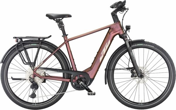 KTM MACINA STYLE 720 (750 Wh), 11 Gang Kettenschaltung, Herrenfahrrad, Diamant, Modell 2024, 28 Zoll 56 cm sunset matt (champagne+black)