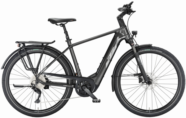 KTM MACINA STYLE 740 (750 Wh), 10 Gang Kettenschaltung, Herrenfahrrad, Diamant, Modell 2024, 28 Zoll 46 cm machine grey (silver+blue)