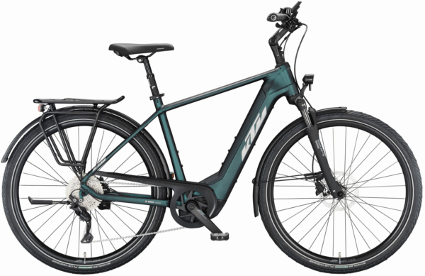 KTM MACINA TOUR CX 510 (500 Wh), 10 Gang Kettenschaltung, Herrenfahrrad, Diamant, Modell 2024, 28 Zoll 46 cm green purple flip matt (silver+green)