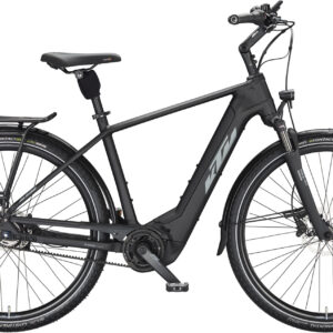 KTM MACINA CITY 610 belt (625 Wh), 5 Gang Nabenschaltung, Herrenfahrrad, Diamant, Modell 2024, 28 Zoll 60 cm black matt (grey+silver)