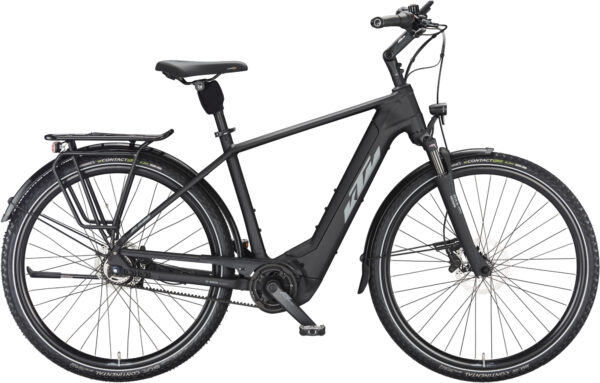 KTM MACINA CITY 610 belt (625 Wh), 5 Gang Nabenschaltung, Herrenfahrrad, Diamant, Modell 2024, 28 Zoll 60 cm black matt (grey+silver)