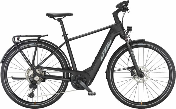KTM POWER SPORT 11 PLUS (750 Wh), 11 Gang Kettenschaltung, Herrenfahrrad, Diamant, Modell 2024, 28 Zoll 51 cm black matt (grey+orange)