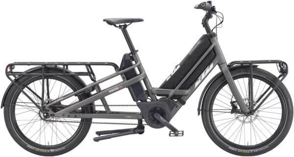 KTM MACINA MULTI CX, 5 Gang Nabenschaltung, Lastenrad, Kompakt, Modell 2023, 24 Zoll 46 cm machine grey matt (silver+orange)