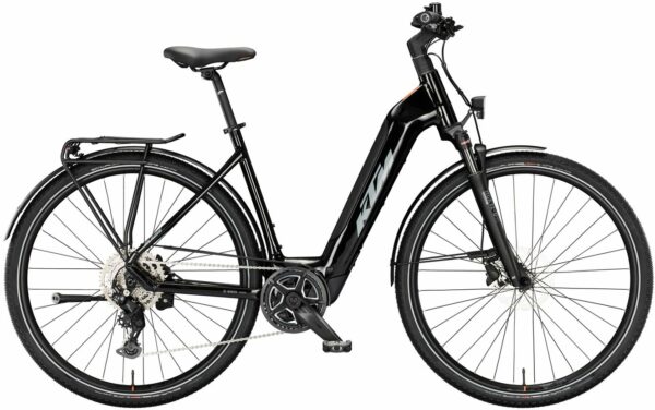 KTM MACINA SPORT SX 20 (400 Wh), 9 Gang Kettenschaltung, Erwachsenenfahrrad, Deep, Modell 2024, 28 Zoll 51 cm flaming black (grey+orange)