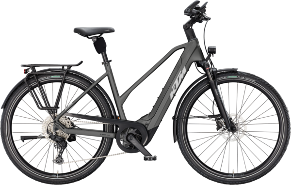 KTM CENTO 10 PLUS, 10 Gang Kettenschaltung, Damenfahrrad, Trapez, Modell 2025, 28 Zoll 51 cm machine grey matt (silver+black)