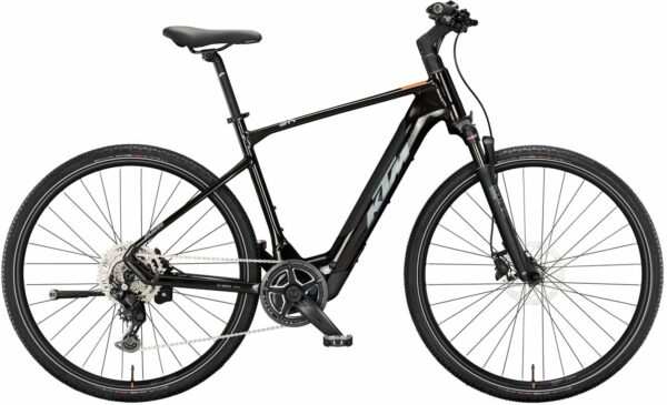 KTM MACINA CROSS SX 20, 9 Gang Kettenschaltung, Herrenfahrrad, Diamant, Modell 2024, 28 Zoll 56 cm flaming black (grey+orange)