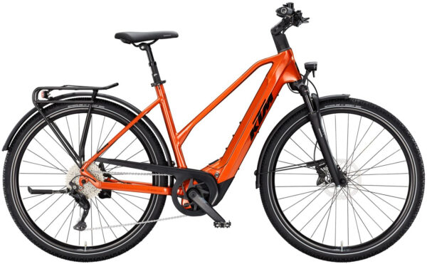 KTM MACINA TOUR CX 830, 10 Gang Kettenschaltung, Damenfahrrad, Trapez, Modell 2025, 28 Zoll 46 cm burnt orange (black)