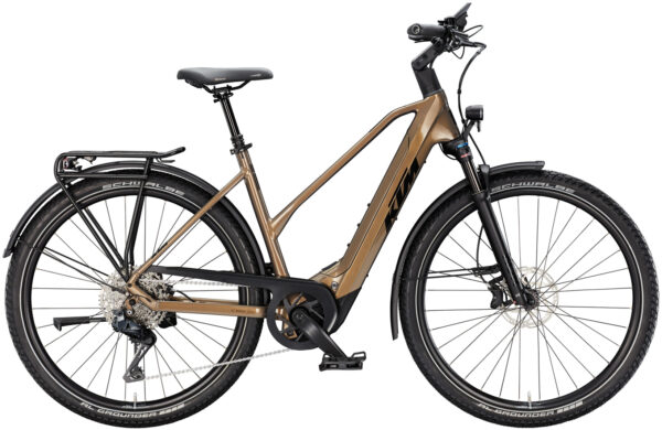 KTM MACINA GRAN 810, 11 Gang Kettenschaltung, Damenfahrrad, Trapez, Modell 2025, 29 Zoll 46 cm olive pearl (black)