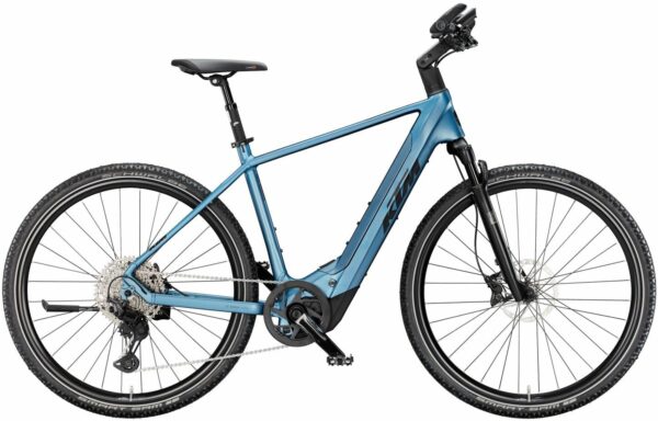 KTM MACINA CROSS CX 810, 11 Gang Kettenschaltung, Herrenfahrrad, Diamant, Modell 2025, 28 Zoll 46 cm steel blue matt (black+silver)