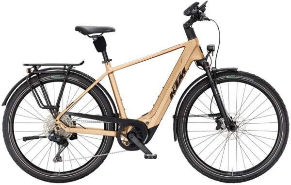 KTM MACINA STYLE 820, 11 Gang Kettenschaltung, Herrenfahrrad, Diamant, Modell 2025, 28 Zoll 46 cm golden dust matt (black)