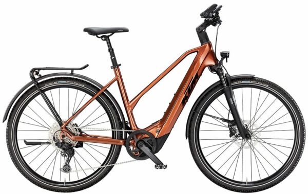 KTM MACINA CROSS CX 820 LFC, 10 Gang Kettenschaltung, Damenfahrrad, Trapez, Modell 2025, 28 Zoll 51 cm terra (black+orange)