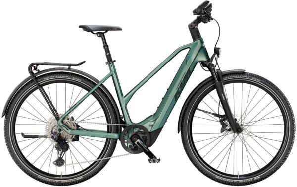 KTM MACINA CROSS CX 810 LFC, 11 Gang Kettenschaltung, Damenfahrrad, Trapez, Modell 2025, 28 Zoll 56 cm oxygen green matt (black)